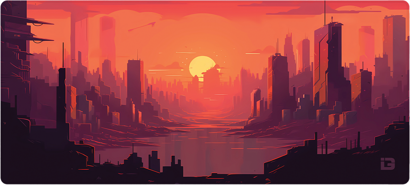 Dawn in Futuristic City