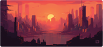 Dawn in Futuristic City