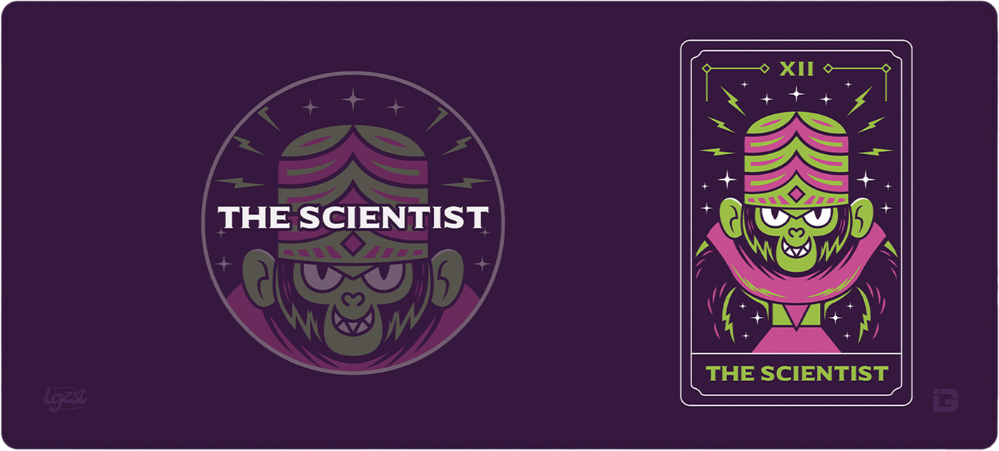 La carte de tarot du singe scientifique