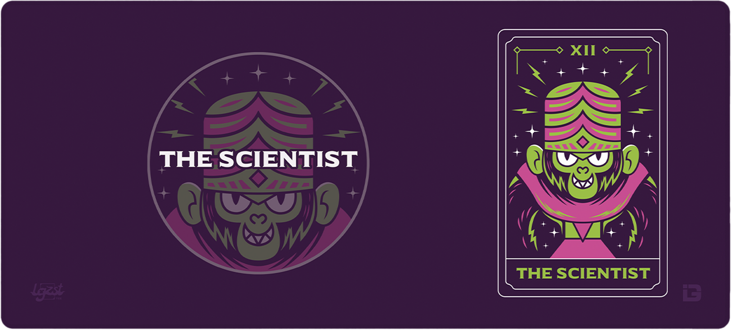 La carte de tarot du singe scientifique